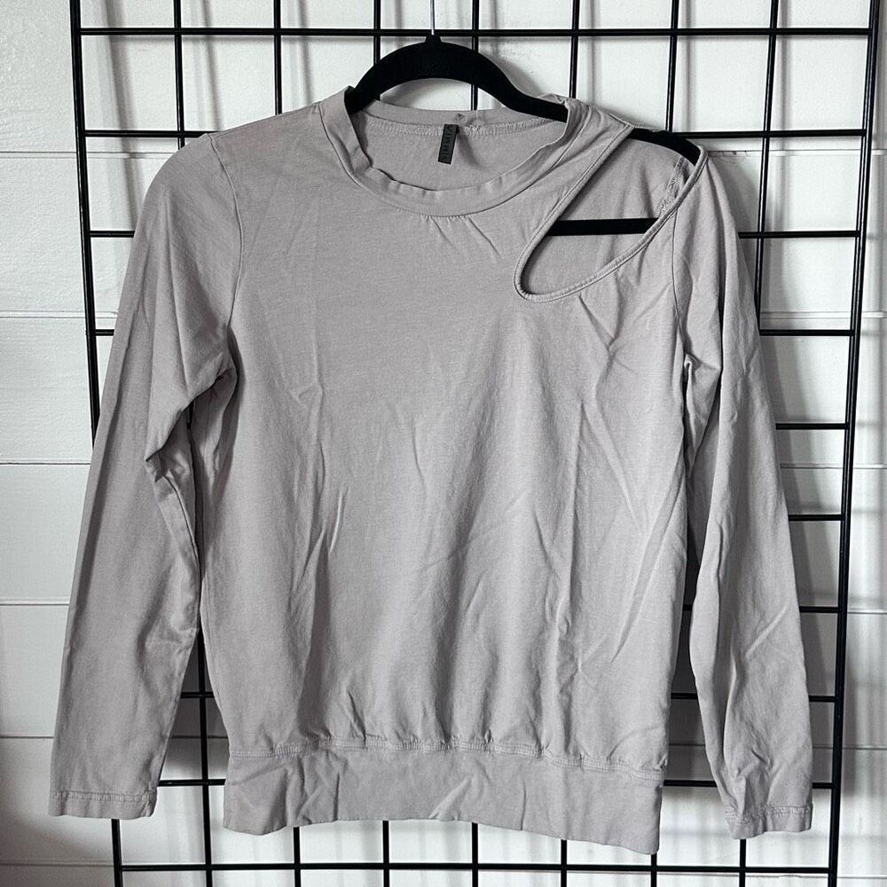 Vimmia Vented Cutout LS Crewneck T-Shirt Women’s XS Grey Athleisure‎